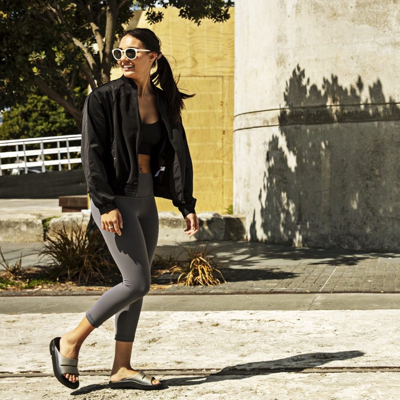 OOFOS OOahh Luxe Recovery Slide, Latte - Womenâ€™s Size 9 - Image 5